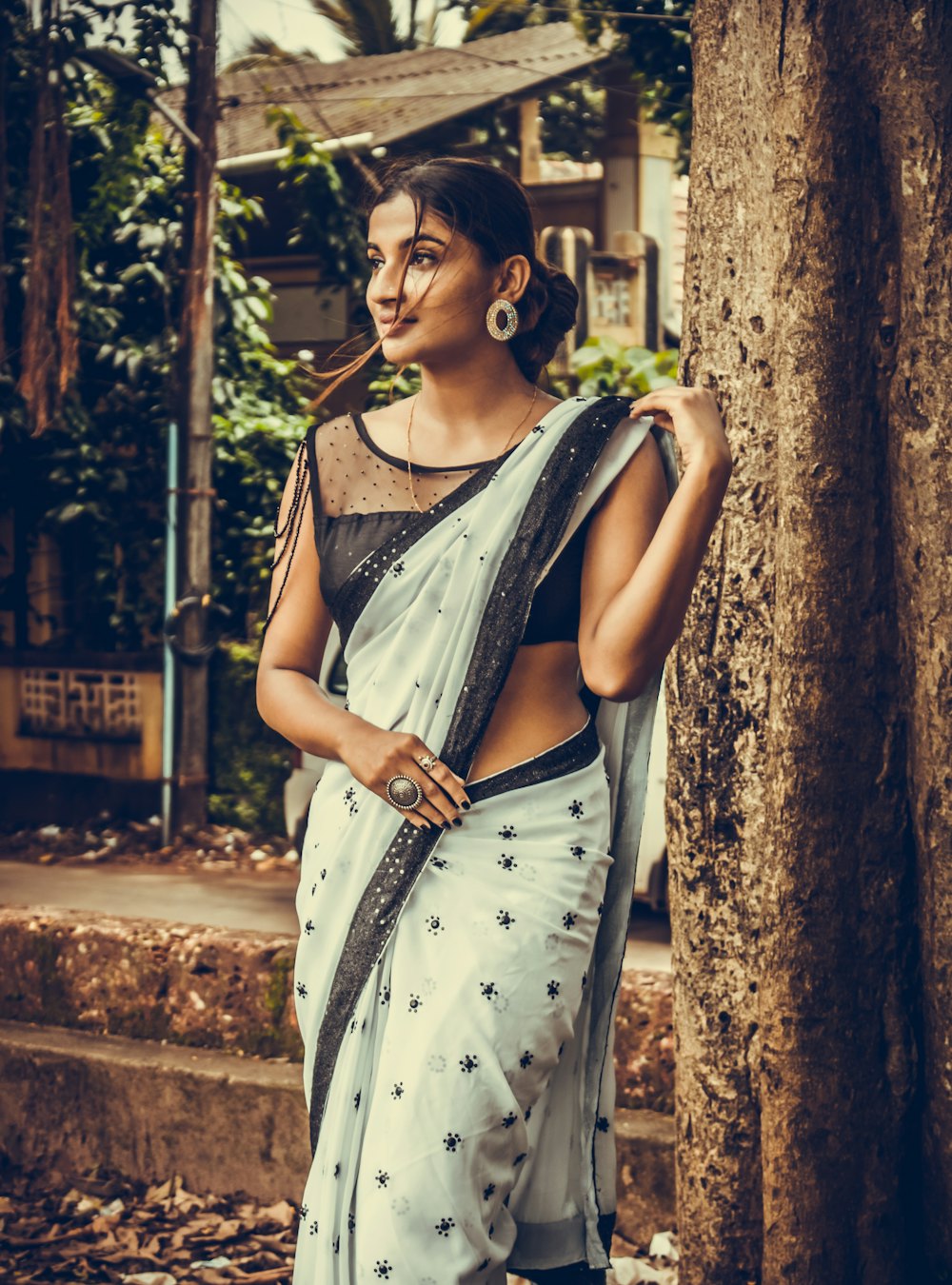 A model in a saree from the Printed cottons edit